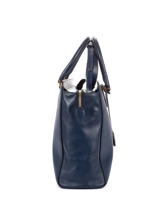 Prada Navy Blue Saffiano Lux Leather Extra Large Galleria  Prada Galleria Tote Navy Saffiano Lux Leather